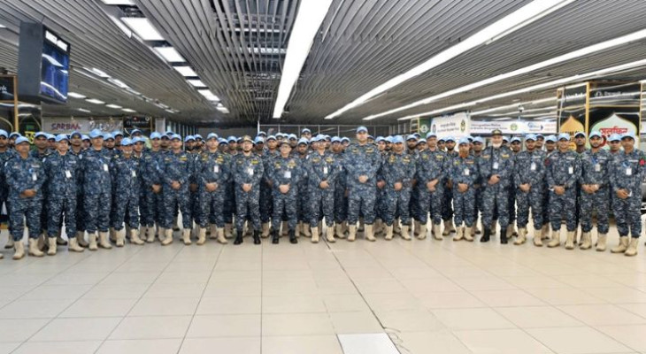 শান্তিরক্ষা মিশনে দক্ষিণ সুদানের উদ্দেশে ঢাকা ছাড়লেন নৌবাহিনীর ৭১ সদস্য